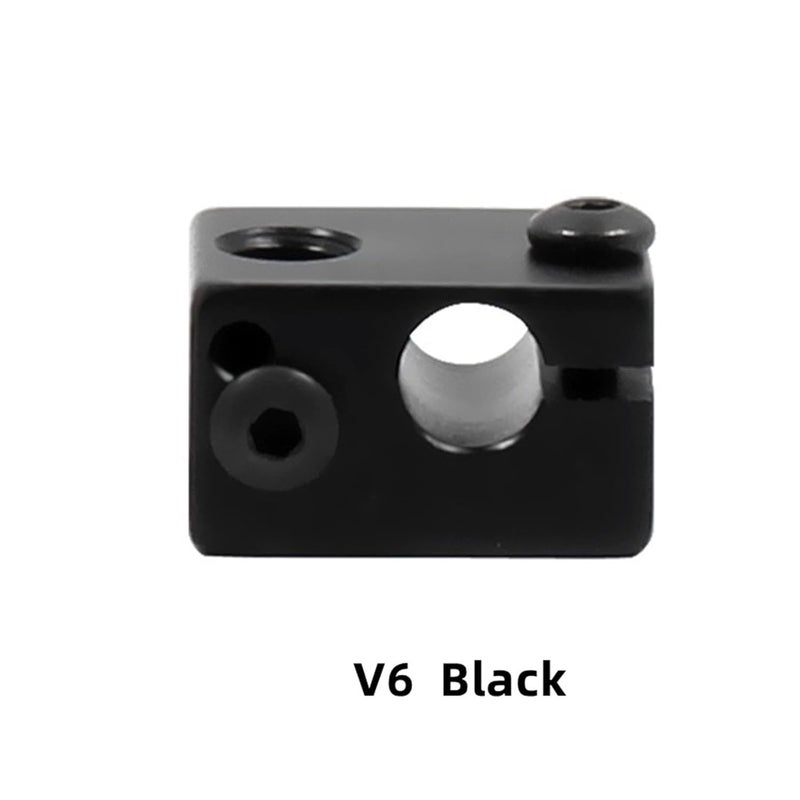 V6 Black Heater Block For 3D Printer Extruder Hotend MK7 MK8 CR6 SE CR10 - Image 2